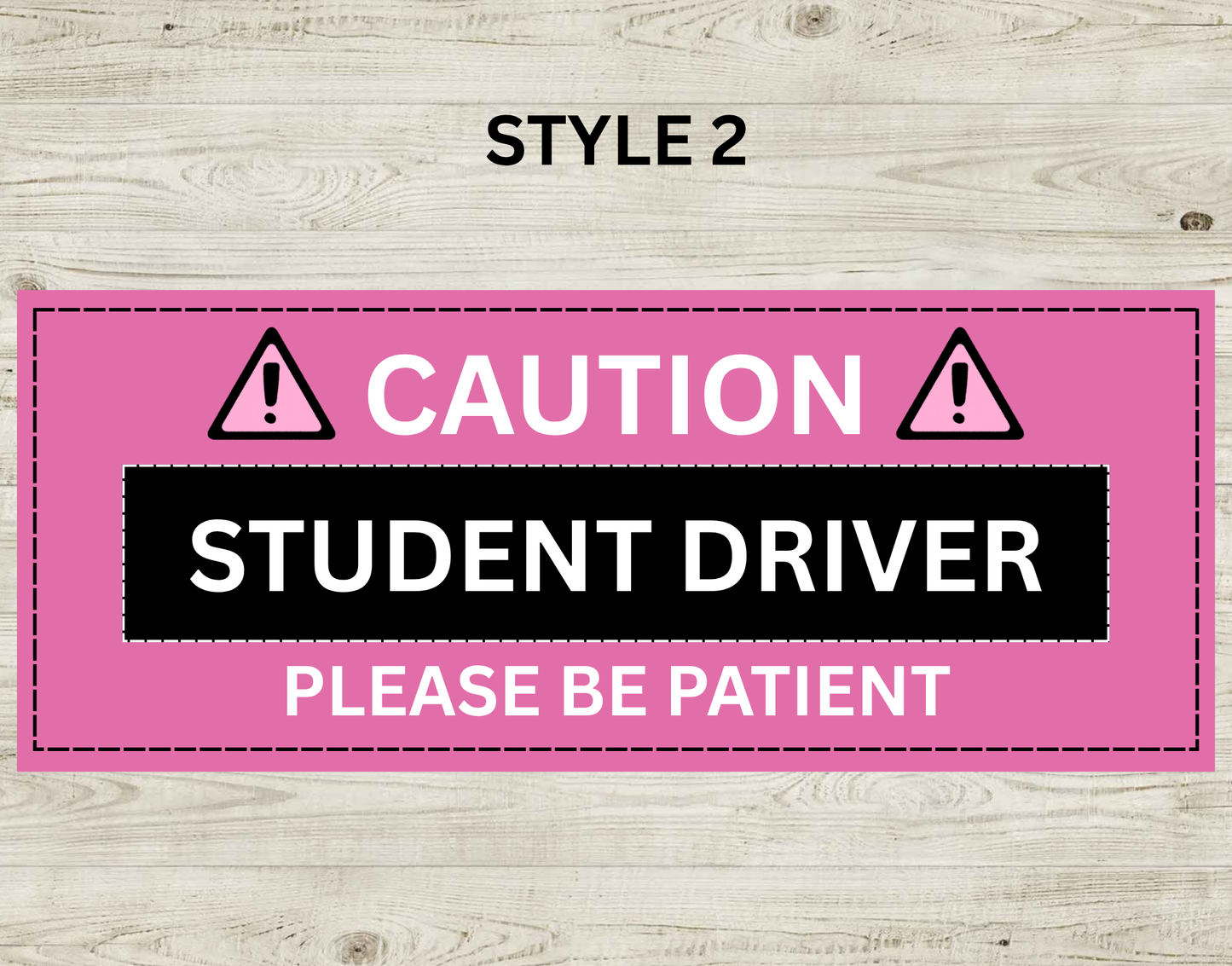 Pink Student and New Driver Magnets