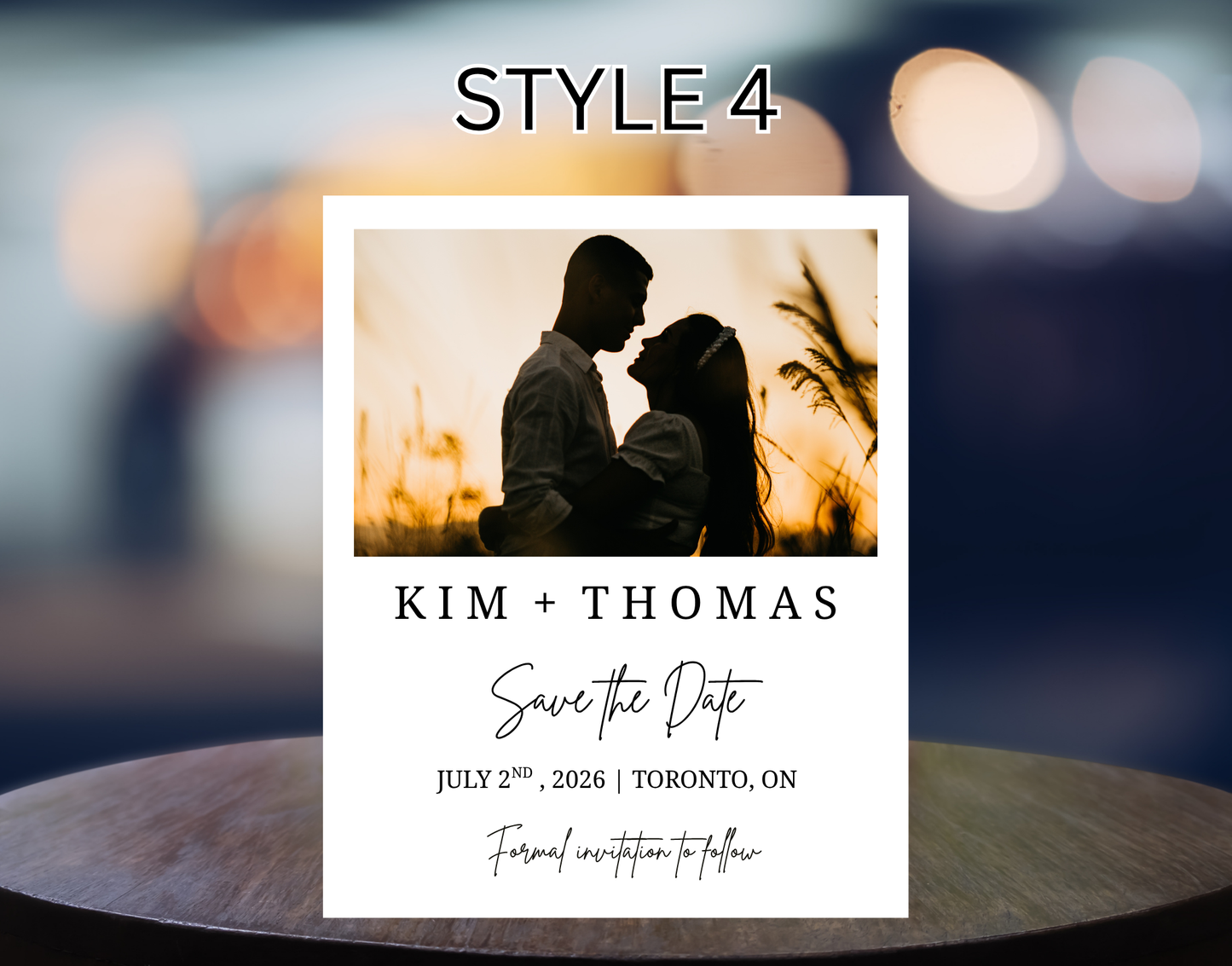 Save The Date Wedding Formal Wedding Invite To Follow Magnets (4 inch x 5 inch)