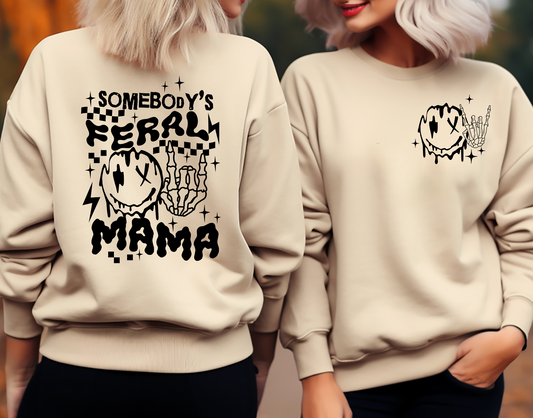 Somebody's Feral Mama Back and Pocket DTF Transfer