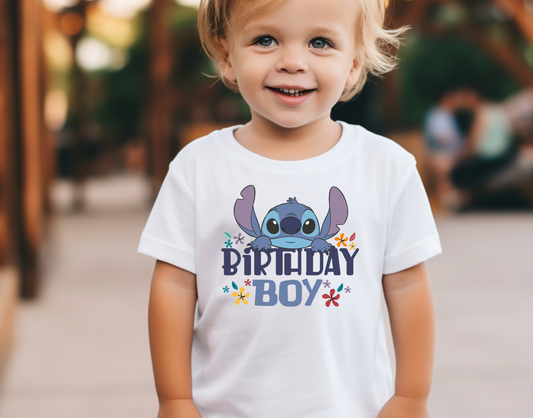 Stitch Birthday Boy Kids DTF Transfer