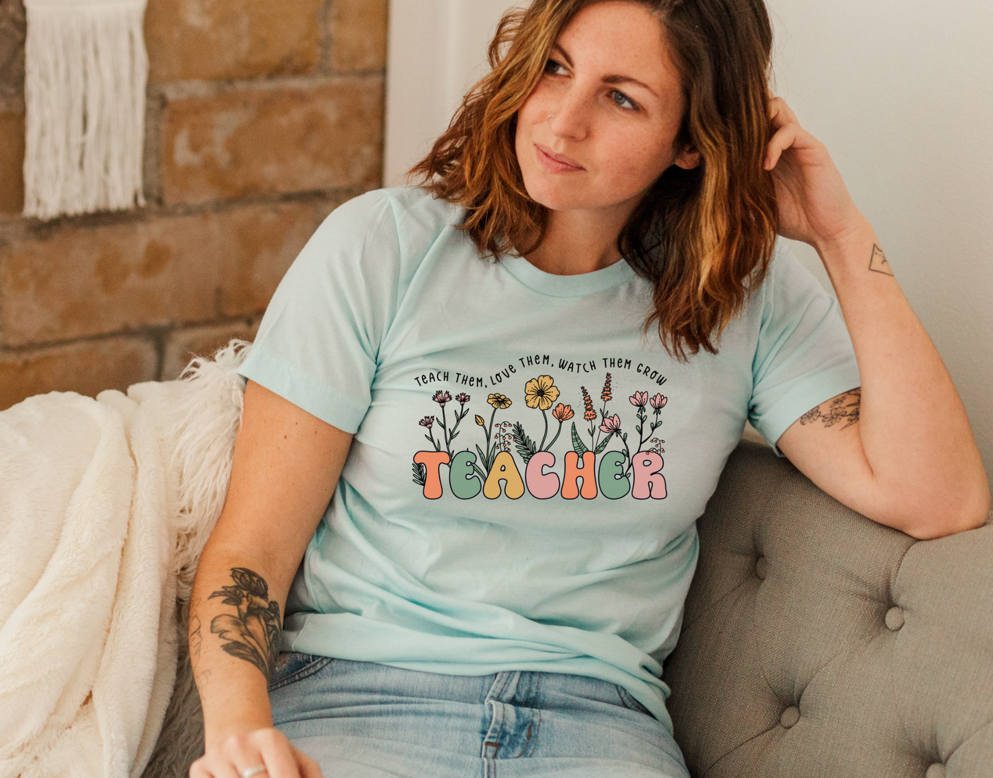 Teacher Flowers DTF Transfer