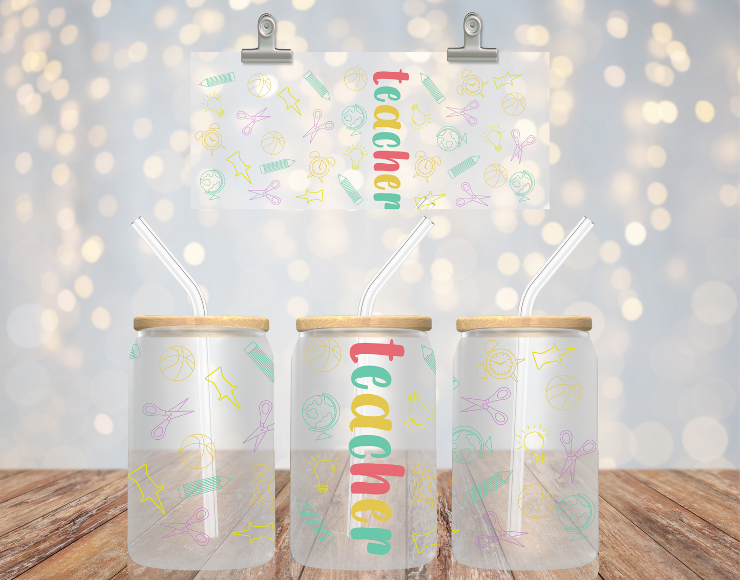 Teacher Vertical UV DTF Transfer