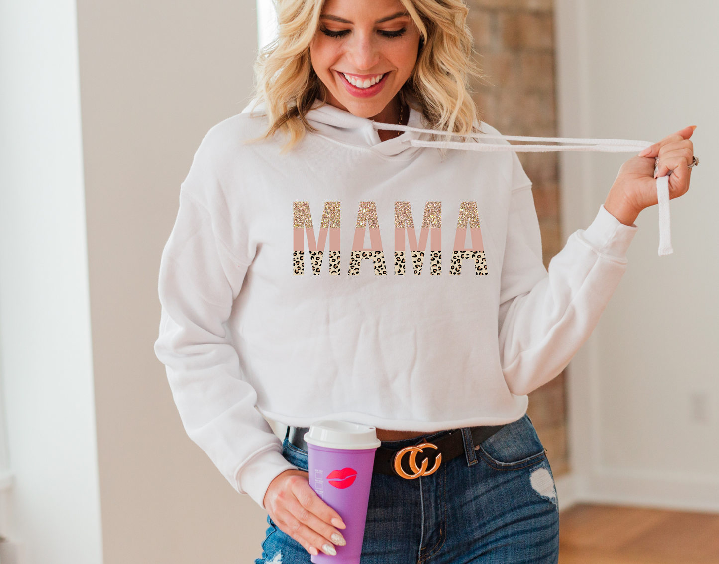 Mama Glitter Leopard DTF Transfer
